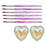 iplusmile Kristallbecher Satz mit Deckel und 6 Acryl Nagelstiften für Nagelkunst Maniküre Zubehör für Professionelle Nailart und Selbstgemacht