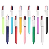 OWill 11 Stück 4 Farben Kugelschreiber, 4 In 1 Kugelschreiber Mehrfarbig 1,0 mm für Büro-Schulbedarf, Schüler, Kinder, Geschenk