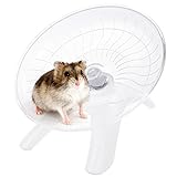 FORYNXHWIN Laufrad Hamster 18cm Mute Hamster Fliegende Untertasse,Laufrad für Kleine Tiere aus Kunststoff,Geräuschlos Laufrad für Rennmäuse,Hamster,Kleine Haustiere(Weiß)