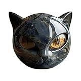 Schwarze Katzen Figur – Hof-Ornamentstück, Bücherregal, dekorative Gegenstände, Eingangsbereich, Akzentstatue, kleine Desktop-Katzenskulpturen, Ornamente, elegante schwarze Katzenfiguren für