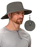 MELLIEX Sonnenhut Herren Damen UV-Schutz Boonie Hat Wasserdicht Atmungsaktiv Wanderhut Breite Krempe Anglerhut Outdoor Safari Hut