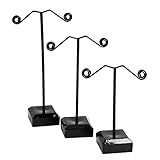 antianzhizhuang Schmuckständer aus Acryl, 3-teiliges Set, Baum-Schmuckständer, Ohrringhalter, hängender Schmuck-Organizer für Ohrringe, Schmuck-Organizer, Metallständer