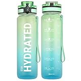 Sahara Sailor Trinkflasche, Sport Trinkflasche, [BPA-frei Tritan] 1L Auslaufsicher Sport Wasserflasche, Sportflasche für Fahrrad, Camping, Yoga, Gym. von Gohippos (1 Flasche)