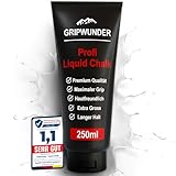 GRIPWUNDER Liquid Chalk, 250ml Profi Flüssigkreide | Maximaler Grip - Schnell trocknend - langanhaltend | Magnesium Magnesia Kreide Liquid flüssig für Bouldern Klettern Gym Pole Dance Turnen UVM