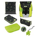 Herlitz mitwachsender Schulranzen FiloActive DIN Plus Wild Life fluoreszierendes Neongrün 1.Klasse Junge Mädchen Kinder 19 L