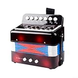 Leicht zugängliches interaktives Mini-Akkordeon-Instrument mit 7 Tasten für Anfänger