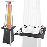Aspect Living 66619 - Pyramid Flame Terrassenheizstrahler Zubehörtisch, Stahlkonstruktion, mehr Funktionalität hinzufügen, stabiler Platz für Getränke - Schwarz