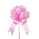 TENVORA Riesenschleife,Geschenkschleife Groß 30 stücke Pull Bögen Bänder Geburtstagsveranstaltungen Party DIY. Geschenkverpackung Hochzeitsauto Dekoration Weihnachtsbögen Blume Wrap(Pink)