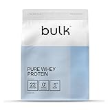 Bulk Pure Whey Protein Pulver | Eiskaffee Latte | 22g Protein & 5g BCAAs pro Portion | Whey Shake | Wenig Zucker | Unterstützt Muskelaufbau & Regeneration | Leicht mischbar | Vegetarisch | 500g