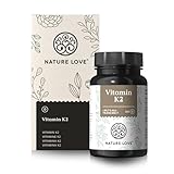 NATURE LOVE® Vitamin K2 MK7-365 Tabletten - 100µg pro Tablette - all-trans Gehalt 99,7% MK-7 Menaquinon - hochdosiert, vegan, laborgeprüft und in Deutschland produziert