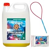 Bubble Brothers Seifenblasen Nachfüllflasche 10L ( 5+5) Seifenblasenflüssigkeit Seifenblasenlösung Konzentrat für Riesenseifenblasen Seifenblasenmaschine Stabile Seifenblasen (1x 5L + 1 Pulver)