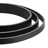 Auroris - Lederband flach schwarz Breite wählbar 3/4/5/8/10/15/20/25/30/35/40 mm (Breite 20mm / Länge 1m)