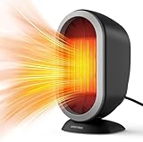 Energiesparender Heizlüfter, PTC-Heizlüfter Leise Keramik Heizung Einstellbare Konstante Temperatur mit Überhitzungsschutz, Elektrischer Mini-Heizkörper für Schlafzimme für Büro, Heim, Schlafsaal