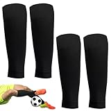 YCHYAN 2 Paare Fußball Stutzen, Football Sleeves Tubes, Stutzen Ohne Socken, Elastisches Fadendesign, Atmungsaktiv und Schweißabsorbierend, Geeignet für Fußball, Laufen, Klettern, Marathon