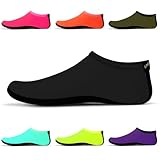Wassersocken – Unisex-Indoor-Yoga-Socken, Barfuß-Wasserschuhe, Strand, Surfen, Tauchen, Heim-Slipper, Pool für Kinder und Erwachsene Schwarz EU Größe 38 bis 40 SWA15BKL