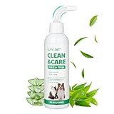 Ohrenreiniger Hund, Hund Ohrentropfen stoppen Ohren Entzündungen und Juckreiz, Haustier Ohrreiniger für Hunde und Katzen, Hundeohrreinigungslösung, Hundeohrschmalz, Schmutz, Geruchsentferner, 4 OZ