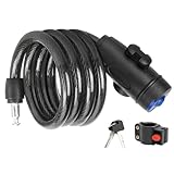 LECREA Fahrradschloss für Cannondale Prophet 2007, 110cm/1cm Hohe Sicherheit Fahrrad Kabelschloss, Anti-Diebstahl Fahrradschloß mit Halterung für Fahrrad Motorrad