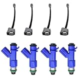 NYSQOFMB 4Pc 410Cc RDX Kraftstoff Injektor Mit Stecker 16450RWC-A01 Für Acura 07-12 Für Civic Für Integra RSX K20 K24 B16 B18 16450-RWC-A01 Kraftstoffeinspritzdüsen