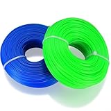Snowchecking 2 Stück 1,6 mm × 200 m Trimmerfaden Draht Trimmer Schnur Nylon Mähfaden Freischneider Faden Ersatzspule Faden
