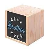 Holzkiste – Best Brother Ever Familie Bruder (10 x 10 x 10 cm)