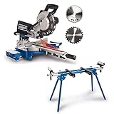 Scheppach Kappzugsäge HM216 Kappsäge Gehrungssäge mit Laser | Sägeblatt Ø 216mm | 2000W Leistung | Drehtisch mit Schnellarretierung | inkl. 2 Sägeblatt (HM216 + UMF1550)