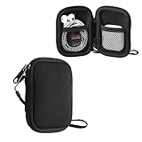 kwmobile In-Ear Kopfhörer Tasche kompatibel mit in-Ear Headphones - Hülle Neopren Cover Case - 6 x 9 cm Innenmaße - Etui in Schwarz