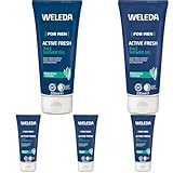 WELEDA Bio For Men 3in1 Duschgel & Shampoo ACTIVE FRESH vegan - Naturkosmetik Männer Duschseife & Haarpflege mit Eukalyptus & Vetiver Duft. Natürliche Dusche zur Reinigung von Haut & Haar (1x 200ml)