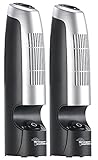 newgen medicals Ionen Luftreiniger: 2er-Set Luftreiniger mit Ionisator und Gebläse, 2 Stufen, 3,2 Watt (Ionisator Ozon, ozonfrei, Ionisation)