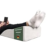 Ergonomisches Venenkissen zum Beine hochlagern - Beinauflage zum Beine hochlegen - Beinhochlagerungskissen - Keilkissen Stützkissen für Beine & Knie ideal als Lymphkissen und Venenkeil für beide Beine