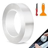 EFUTURETIME Kantenschutz Transparent Auto, 3cmX10m, Lackschutzfolie Selbstklebend, Einstiegsleisten Schutz, Eckenschutz Transparent für Auto, Fahrrad, Motorrad, Möbel