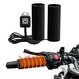 Heizgriffe Motorrad Overgrips，12V USB Universal Handlebar Grips Heizung Motorrad Fahrrad Griff Heizung Übergriffe für intelligente dreistufige Temperaturregelung (12V)