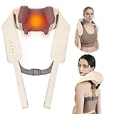 arboleaf 6D Nackenmassagegerät – Handgefertigter, kabelloser Schulter- und Nackenmassager mit Knettechnologie, 2 Heizstufen, 3 Modi, waschbarem Bezug & 90 Min. Akkulaufzeit für ultimative Entspannung