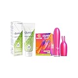 Durex Tease & Vibe 2-in-1 Stimulator für Paare – Vibrator mit 7 Stufen mit Naturals Gleitgel auf Wasserbasis (100 ml) für natürliche und pH-freundliche Gleitfähigkeit
