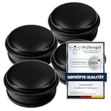 4 x Türstopper Boden schwarz 1,2 kg schwer VonBueren | ca. 10,5 x 5 cm | Tür Stopper aus Edelstahl/Metall