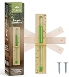 Nutrist® Sauna Sanduhr 15 Minuten 100% nachhaltige Forstwirtschaft - Grüner Natursand + 2 Edelstahl Schrauben - Glas robust & hitzebeständig - Saunauhr - Premium Sauna Zubehör