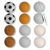 Active Peak® Kickerbälle 12er Set, Profi Ersatzbälle für Tischkicker & Tischfußball, 35 & 36 mm Trainings- & Turnierbälle aus Kunststoff & Kork, Zubehör für Kickertische & Tischfußballspiele