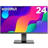 KOORUI Monitor 24 Zoll, Full HD Rahmenlos Bildschirm 16:9 IPS-Panel (75Hz, 5ms, Eye-Care, 1920 x 1080, HDMI, VGA, VESA 75x75)