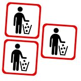 HONMEET 3 Stück Teiliges Wetterfeste Mülltonnenaufkleber mit UV schutz Selbstklebende Trash Bin Sticker für Garten Schlafzimmer und Wohnzimmer Einfache Anbringung und Rückstandsfreie