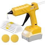 Kabellos Heißklebepistole Akku für dewalt 20V Akku (Kein Akku) Heißschmelzpistole, ideal für Reparaturen, Basteln, Heimwerken,Haus mit 30 x 11mm Sticks
