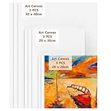 Koncci Leinwand zum Bemalen - 9 Stück(20x20, 20x30, 30x40 cm) Leinwand Set aus Baumwolle, Multi-Größen Canvas Painting, Leinwände für Acrylfarben Anfänger Studentin Künstlerin (Nicht Keilrahmen)
