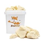 Sheabutter unraffiniert Bio 1kg - Shea butter für Haut & Haar - intensive Feuchtigkeitspflege auf Naturbasis - Sheabutter aus Afrika - UEBT zertifiziert - NussFuchs (1kg Eimer)