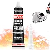 Miioto Motor Dichtmasse, Zylinderkopfdichtung Dichtmittel, Ölwannendichtung, Schwarz Hochtemperatur Silikon, Silikon Dichtmasse, Hitzebeständig Ölbeständig, Regeneriert Dichtungen, -80 °F bis 650 °F