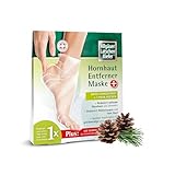 ALLGÄUER LATSCHENKIEFER Hornhaut Entferner Maske Plus, für geschmeidige und zartere Füße, reduziert Hornhaut & Schwielen, Hühneraugen & raue Haut und spendet Feuchtigkeit., 1 Stück (1er Pack)