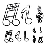 10 Stück Fondant-Ausstechformen Mit Musikmotiv, Tortenaufsätze Mit Musik, Ausstechformen-Set, Musikdekorationen