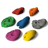 ALPIDEX 7 Klettergriffe XL | Henkelgriffe | Extra Große Griffe | Hinterschneidungen | Verschiedene Formen Farben | Klettersteine - Mixed Colour