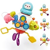 Motorikwürfel 8 in 1 aktivitätswürfel Spielzeug ab 6 12 18 Jahr, Montessori Würfel Spielzeugflugzeug für Kleinkind , Busy Activity Board Fidget Cube KinderspieIe ab 1 2 3 Jahre Geschenk Mädchen Jungen