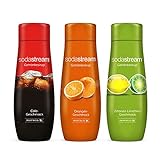 SodaStream Sirup-Bundle Cola, Orange & Zitrone-Limette, 3x 440ml Getränkesirup für je bis zu 9 Liter Fertiggetränk