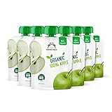 Amazon-Marke: Mama Bear Quetschie Bio Apfelpüree, vegetarisch, 90g (6er-Pack)