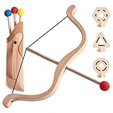 Wedhapy Pfeil- und Bogenset für Kinder: Pfeil und Bogen aus Holz für drinnen draußen, Kinder-Bogenschießset mit 3 Pfeilen 3 Zielscheiben für, Jungen Mädchen