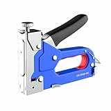 A07C Bolwins 4in1 Profi Handtacker mit 800 Klammern Metall Nagler Tacker Hefter für Holz Möbel Polster Dekoration DIY Handwerk ergonomischer Griff einstellbare Schlagkraft langlebig stabil
